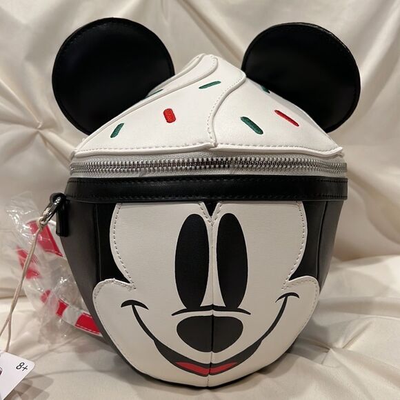 Loungefly X Disney Mickey Mouse Hot Cocoa Cup Mug Crossbody Holiday SCENTED NWT - Picture 1 of 9